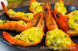 Microwave oven cheese back shrimp recipe