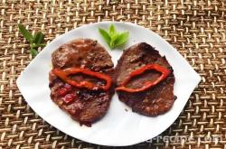 The recipe for pan fried beef slices