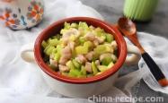 The recipe for celery diced meat