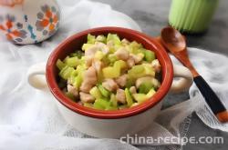The recipe for celery diced meat