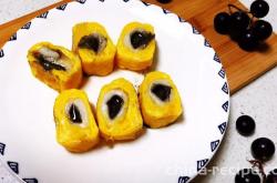 How to cook thick eggs with black sesame rice dumpling