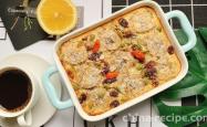 The recipe for grilling oats with bananas
