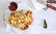 The recipe for fruit chicken pizza