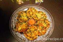 The recipe for vegetable pancakes