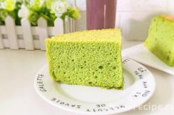 The recipe for spinach chiffon cake