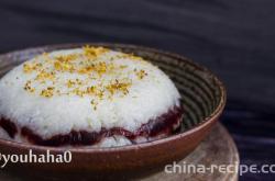 Practice of glutinous rice Red bean cake