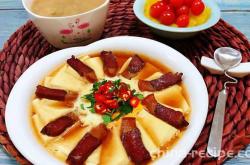 Recipe for Steamed Tofu and Egg with Bacon