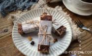 The recipe for oat nut energy bars