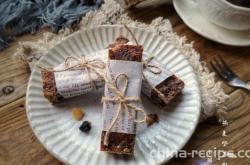 The recipe for oat nut energy bars