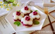 The method of making glutinous rice purple sweet potato cake