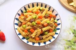 The recipe for steak spaghetti