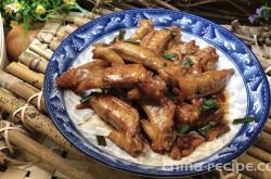 The recipe for braised chicken wing tips