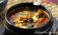 Method for making mushroom tomato egg soup