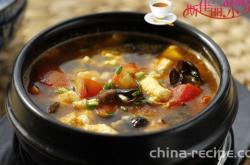 Method for making mushroom tomato egg soup
