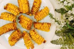 The method of roasting corn with cumin