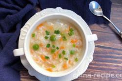 How to make Congee with minced carrot and meat