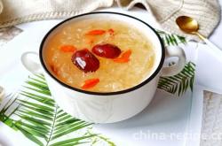 The recipe for Tremella, Lotus Seed, and Red Date Soup
