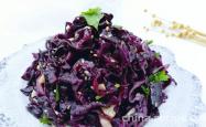 The recipe for cold mixed purple cabbage