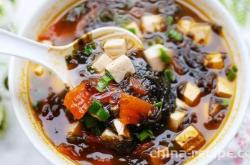 Recipe for Seaweed Tomato Tofu Soup