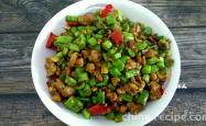 Recipe for sauce flavored minced pork and green beans