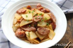 Recipe for Sausage and Potato Slices
