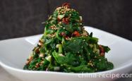 Method for making cold spinach salad