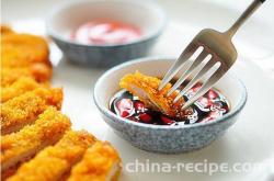 The recipe for golden fried pork chops