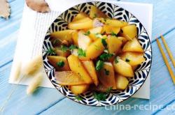 The method of braised white radish