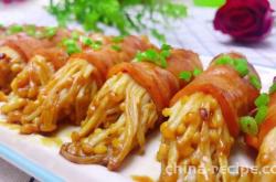 Recipe for Bacon Rolls with Flammulina velutipes
