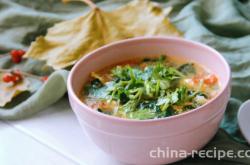 Recipe for Egg, Tomato, and Spinach Soup