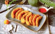 The method of frying pumpkin strips