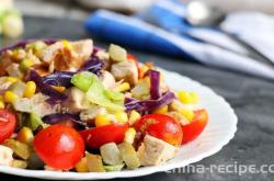 Recipe for Sour Melon Chicken Salad