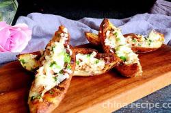 The method of baking potato skins