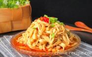 Method for making cold and spicy oyster mushrooms