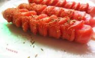 The method of making crispy cumin sausage
