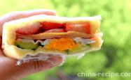 The recipe for the colorful sandwich