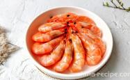 The recipe for blanching prawns