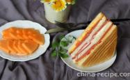 The recipe for tomato egg sandwich