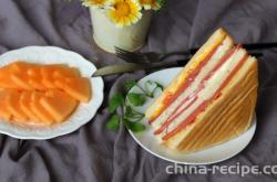 The recipe for tomato egg sandwich
