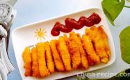 The recipe for crispy fried chicken fillet