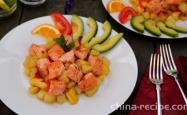 Recipe for Double Pepper Potato and Salmon
