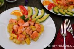 Recipe for Double Pepper Potato and Salmon