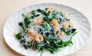 The method of mixing sea rice spinach with vermicelli