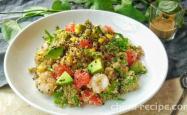 Recipe for Fresh Shrimp, Beef Oil, Fruit, Litsea, and Wheat Salad