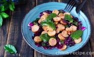 The recipe for sausage salad