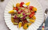 The recipe for vegetable salad