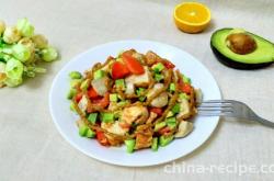 The recipe for avocado chicken salad