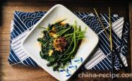 Method for making cold mixed sweet potato leaves