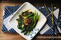 Method for making cold mixed sweet potato leaves