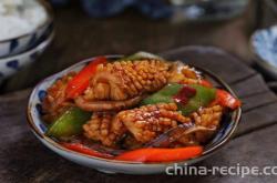 Recipe for sauce fried fresh squid